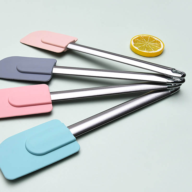 silicone spatula with stainless steel handle